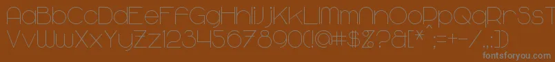 フォントMajoram – 茶色の背景に灰色の文字
