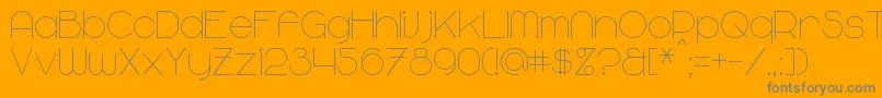 Majoram Font – Gray Fonts on Orange Background