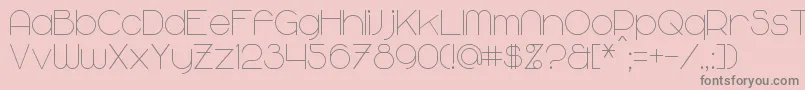 Majoram Font – Gray Fonts on Pink Background