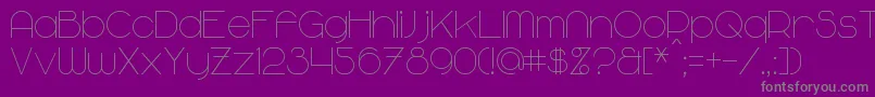 Majoram-fontti – harmaat kirjasimet violetilla taustalla