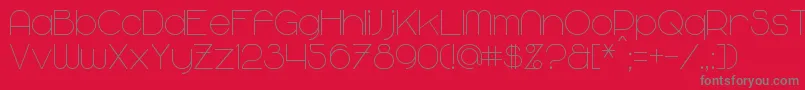 Majoram-Schriftart – Graue Schriften auf rotem Hintergrund