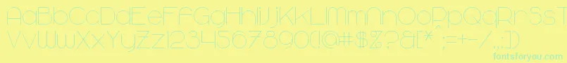Majoram Font – Green Fonts on Yellow Background