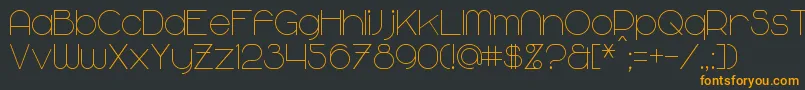 Majoram Font – Orange Fonts on Black Background