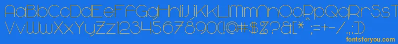 Majoram Font – Orange Fonts on Blue Background