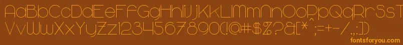 Majoram Font – Orange Fonts on Brown Background