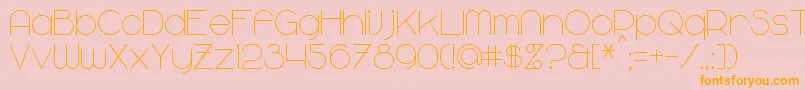 Majoram Font – Orange Fonts on Pink Background
