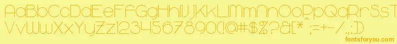 Majoram Font – Orange Fonts on Yellow Background