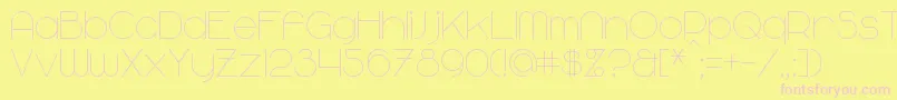 Majoram Font – Pink Fonts on Yellow Background