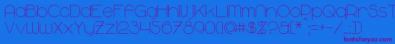 Majoram Font – Purple Fonts on Blue Background