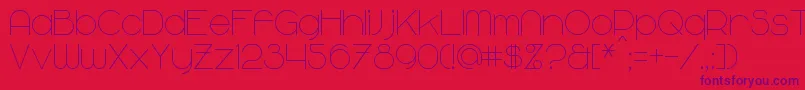 Majoram Font – Purple Fonts on Red Background