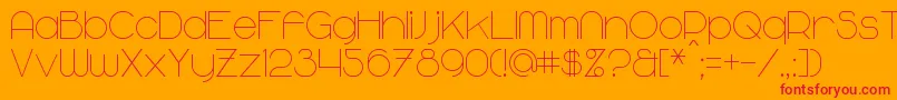 Majoram Font – Red Fonts on Orange Background