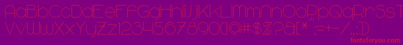 Majoram Font – Red Fonts on Purple Background