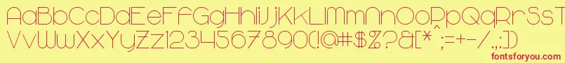 Majoram Font – Red Fonts on Yellow Background