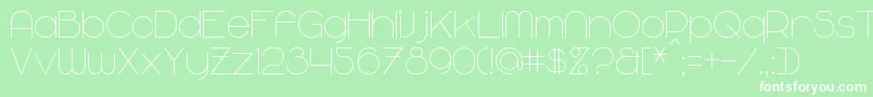 Majoram Font – White Fonts on Green Background