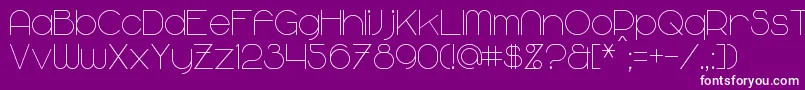 Majoram Font – White Fonts on Purple Background