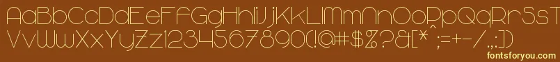 Majoram Font – Yellow Fonts on Brown Background