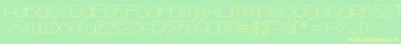Majoram Font – Yellow Fonts on Green Background
