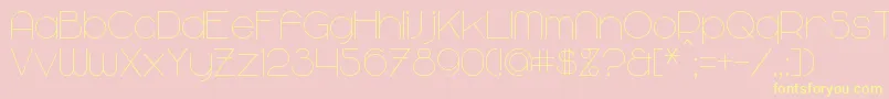 Majoram Font – Yellow Fonts on Pink Background