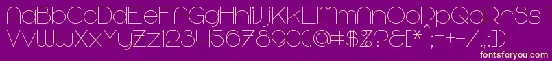 Majoram Font – Yellow Fonts on Purple Background