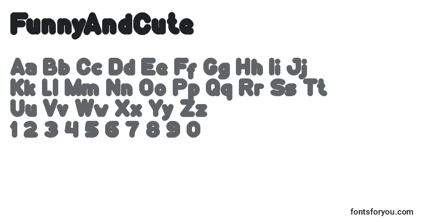 FunnyAndCute-fontti – aakkoset, numerot, erikoismerkit