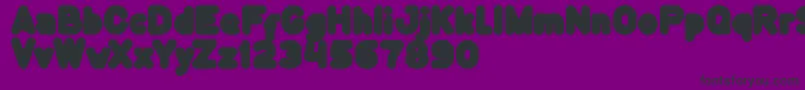 フォントFunnyAndCute – 紫の背景に黒い文字