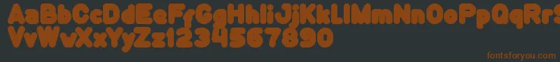 FunnyAndCute Font – Brown Fonts on Black Background