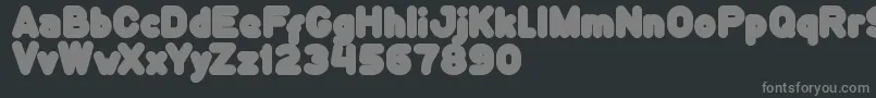 FunnyAndCute Font – Gray Fonts on Black Background