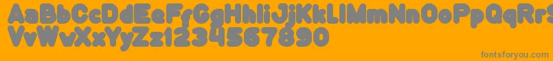 フォントFunnyAndCute – オレンジの背景に灰色の文字
