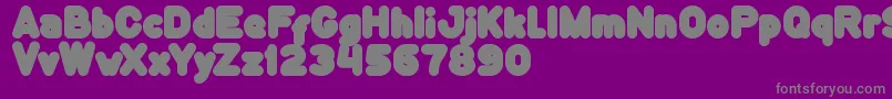 Fonte FunnyAndCute – fontes cinzas em um fundo violeta