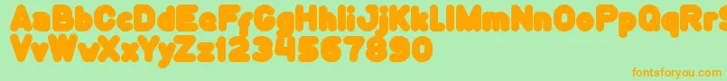 Police FunnyAndCute – polices orange sur fond vert