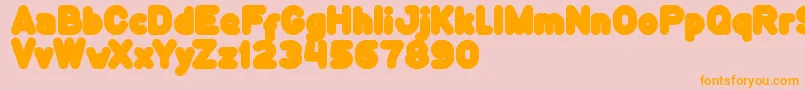Police FunnyAndCute – polices orange sur fond rose