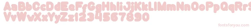 Fonte FunnyAndCute – fontes rosa em um fundo branco