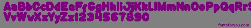 FunnyAndCute-Schriftart – Violette Schriften auf grauem Hintergrund