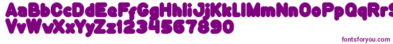 Czcionka FunnyAndCute – fioletowe czcionki