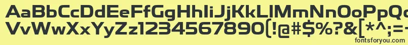 ToxigenesisBd Font – Black Fonts on Yellow Background