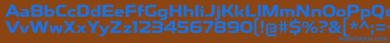 ToxigenesisBd Font – Blue Fonts on Brown Background