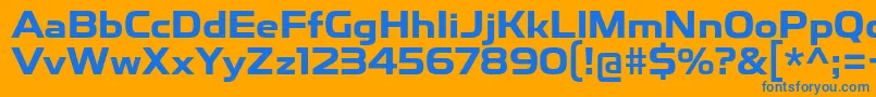 ToxigenesisBd Font – Blue Fonts on Orange Background