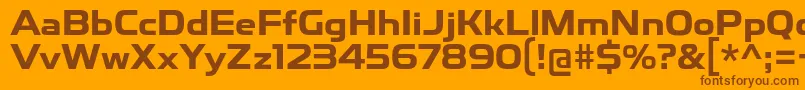 フォントToxigenesisBd – オレンジの背景に茶色のフォント