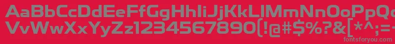 ToxigenesisBd-Schriftart – Graue Schriften auf rotem Hintergrund