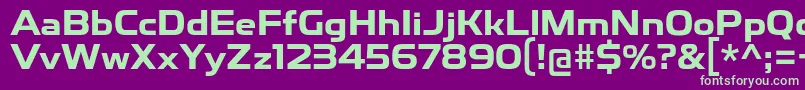 ToxigenesisBd-Schriftart – Grüne Schriften auf violettem Hintergrund