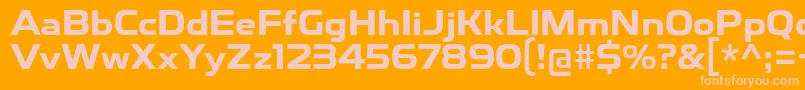 ToxigenesisBd-Schriftart – Rosa Schriften auf orangefarbenem Hintergrund