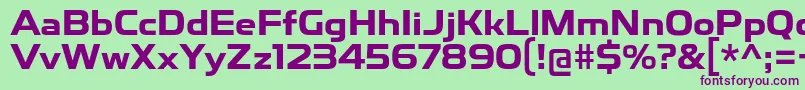 ToxigenesisBd Font – Purple Fonts on Green Background
