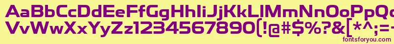 ToxigenesisBd Font – Purple Fonts on Yellow Background