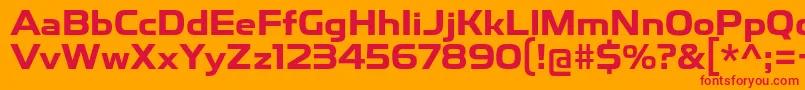 ToxigenesisBd Font – Red Fonts on Orange Background