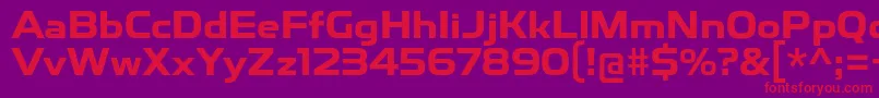 フォントToxigenesisBd – 紫の背景に赤い文字