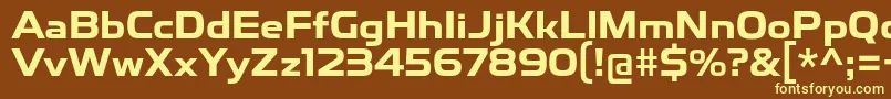 ToxigenesisBd Font – Yellow Fonts on Brown Background