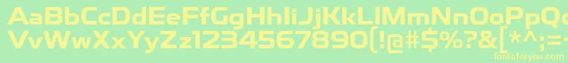ToxigenesisBd Font – Yellow Fonts on Green Background