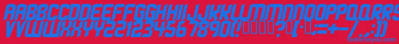 StrangephenomenaNormal Font – Blue Fonts on Red Background
