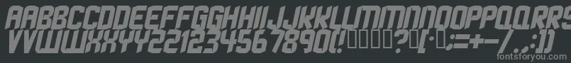 StrangephenomenaNormal-fontti – harmaat kirjasimet mustalla taustalla