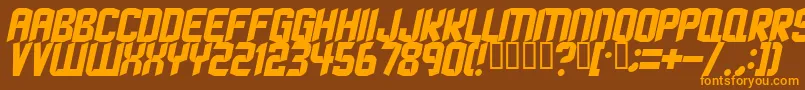 StrangephenomenaNormal Font – Orange Fonts on Brown Background